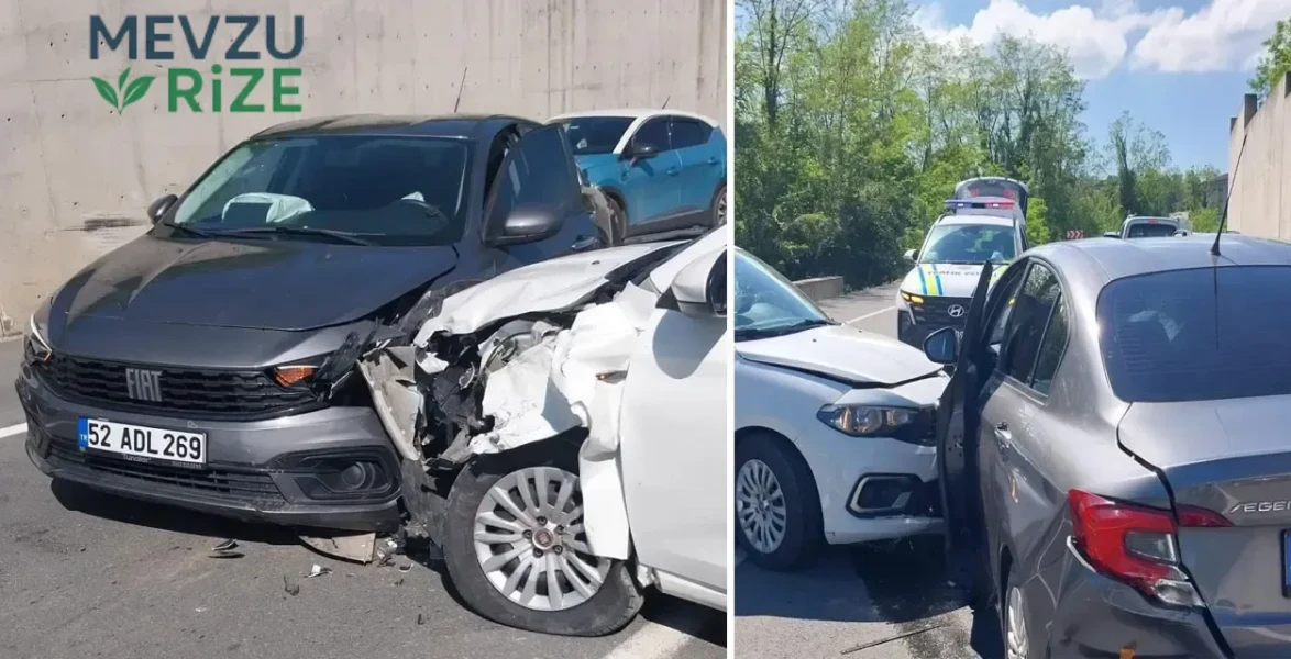 Ordu'da 3 araç çarpıştı: 5 yaralı