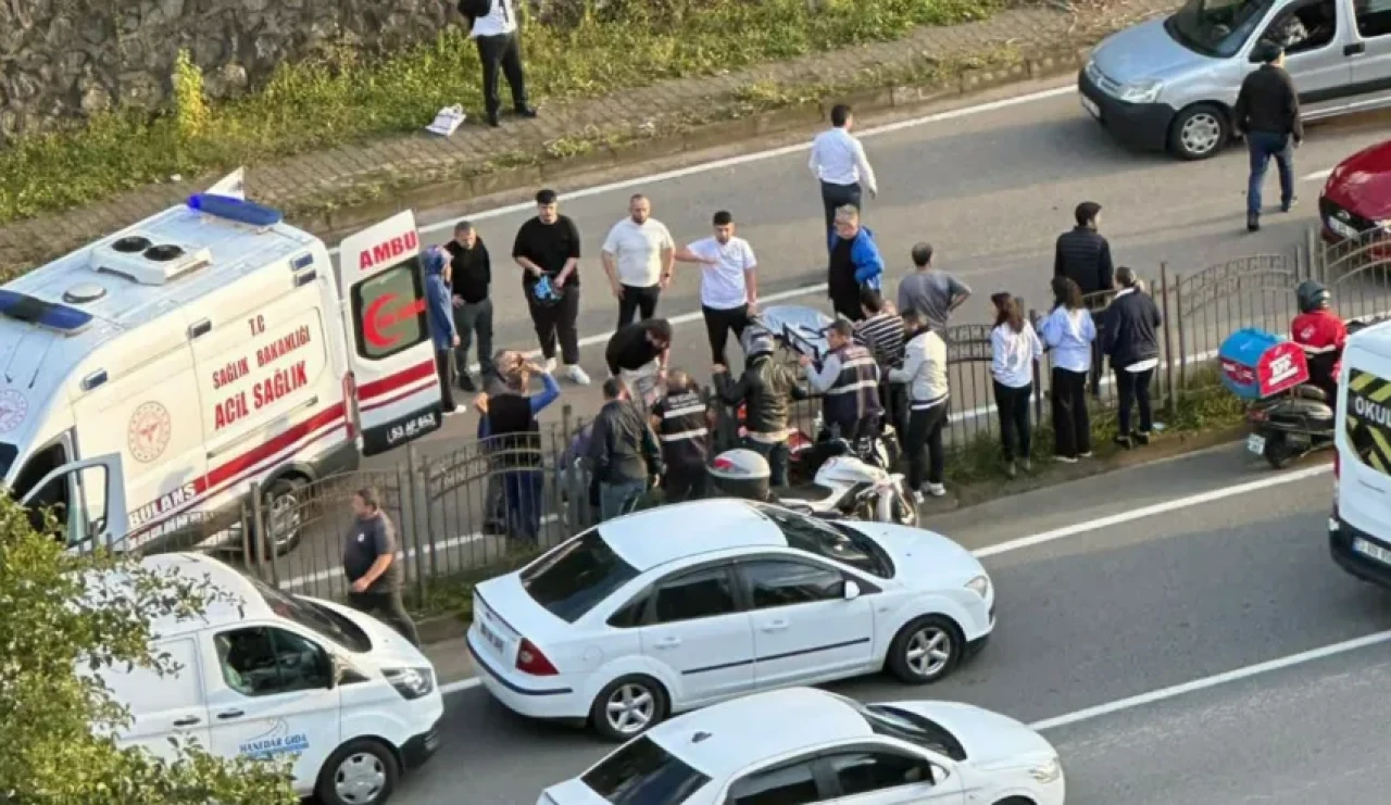 Rize'de hemşireye ambulans görevi sırasında otomobil çarptı, durumu kritik