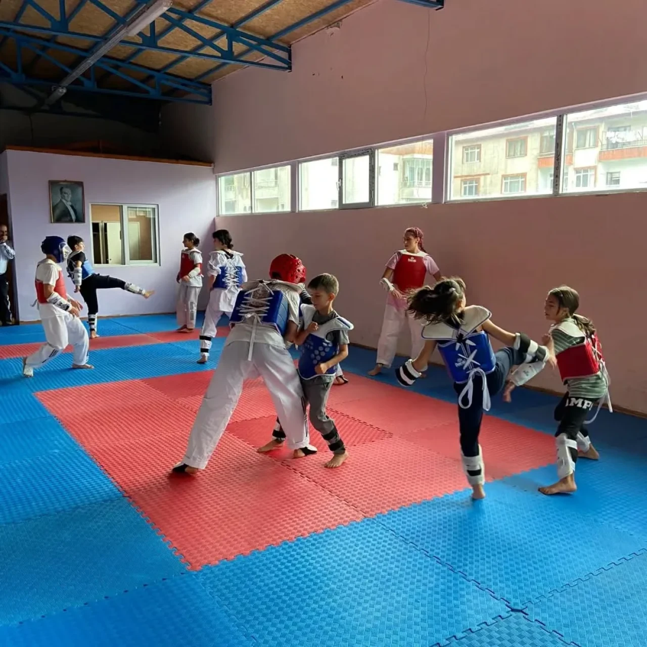 Hopa'da Amatör Spor Haftası'nda Taekwondo Gösterisi ile Gençler Yeteneklerini Sergiledi
