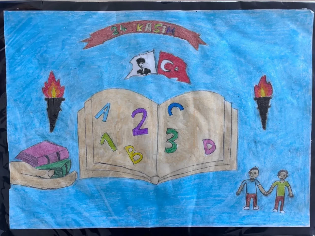 İyidere'de Öğretmenler Günü'nde Renkli Resim Yarışması Düzenlendi