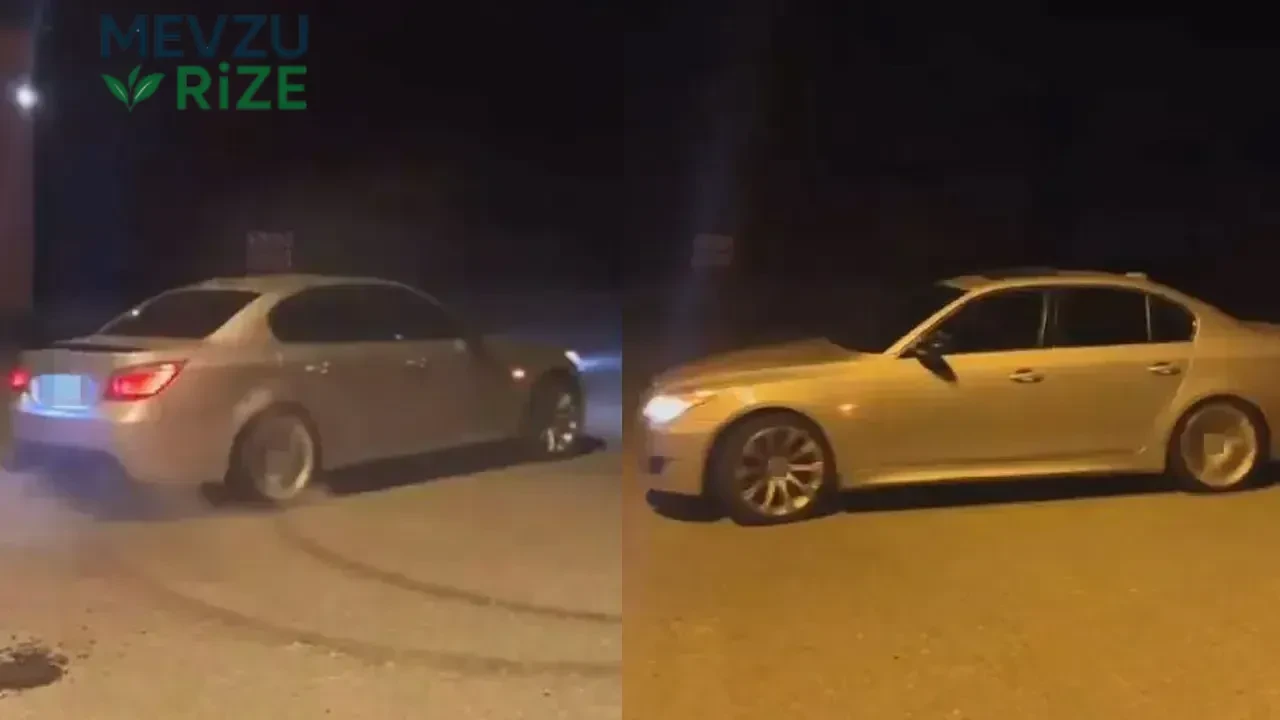 Artvin’de drift atan sürücüye 46 bin lira ceza!