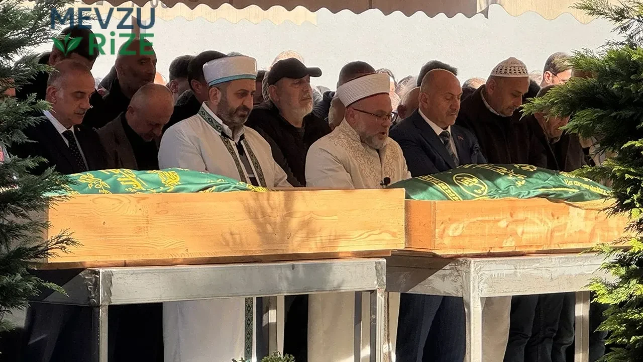 Çayeli'nde devrilen serenderin altında kalarak ölen 2 kişiden 1'i defnedildi