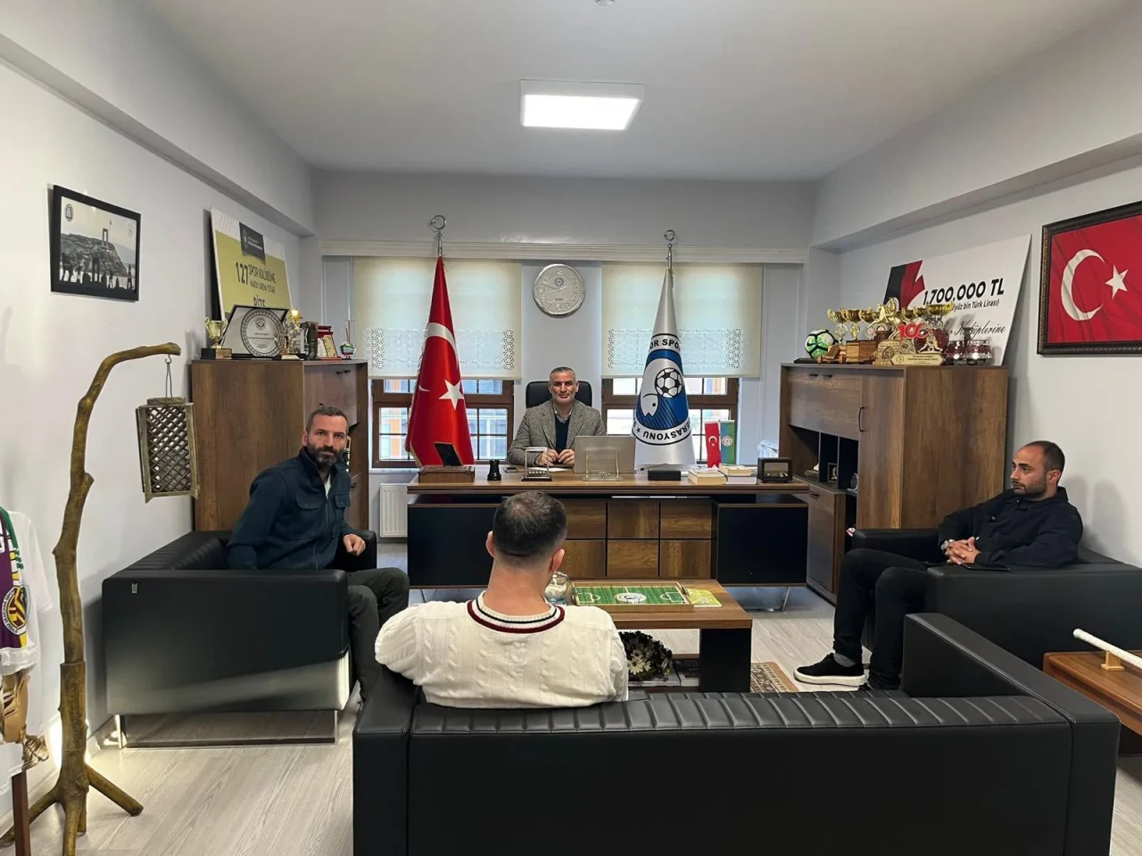 Saldırı sonrası Rize Amatör Spor Kulüpleri Federasyonu'ndan destek ziyareti gerçekleşti