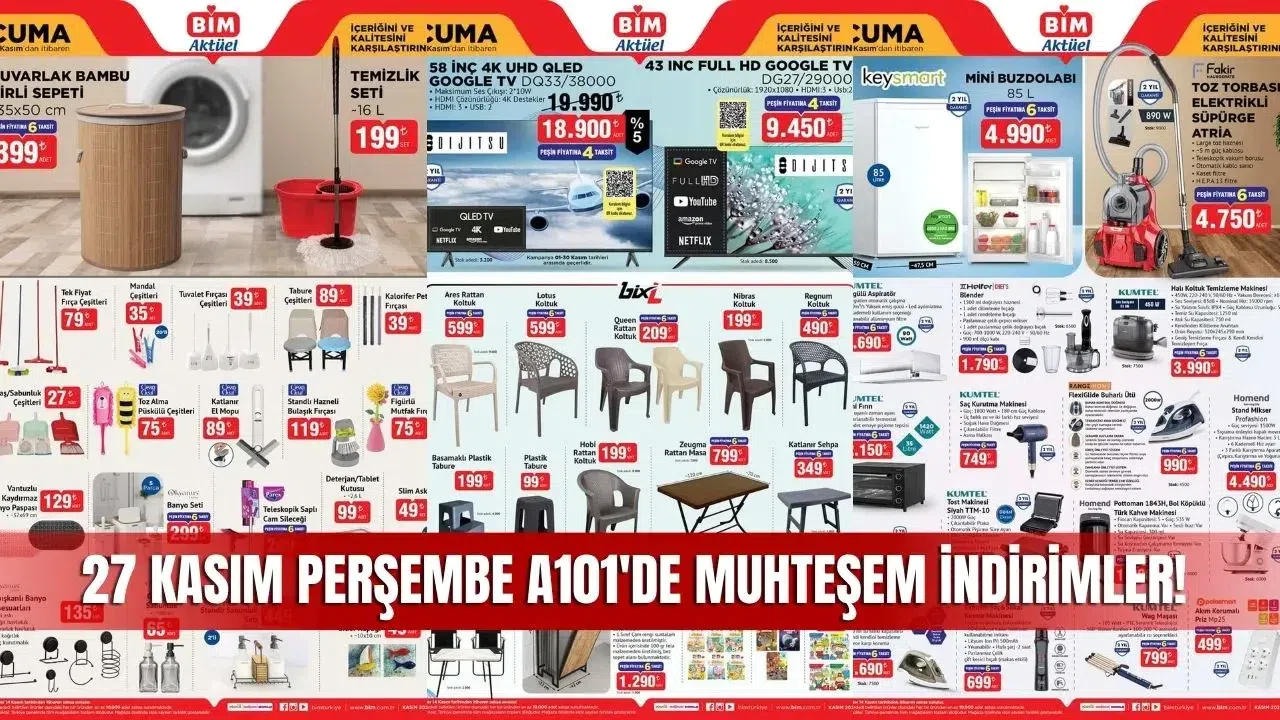 A101 27 Kasım 2025 Aktüel Ürünler Kataloğu Yayınlandı! Aldın Aldın Kampanyası Başladı!