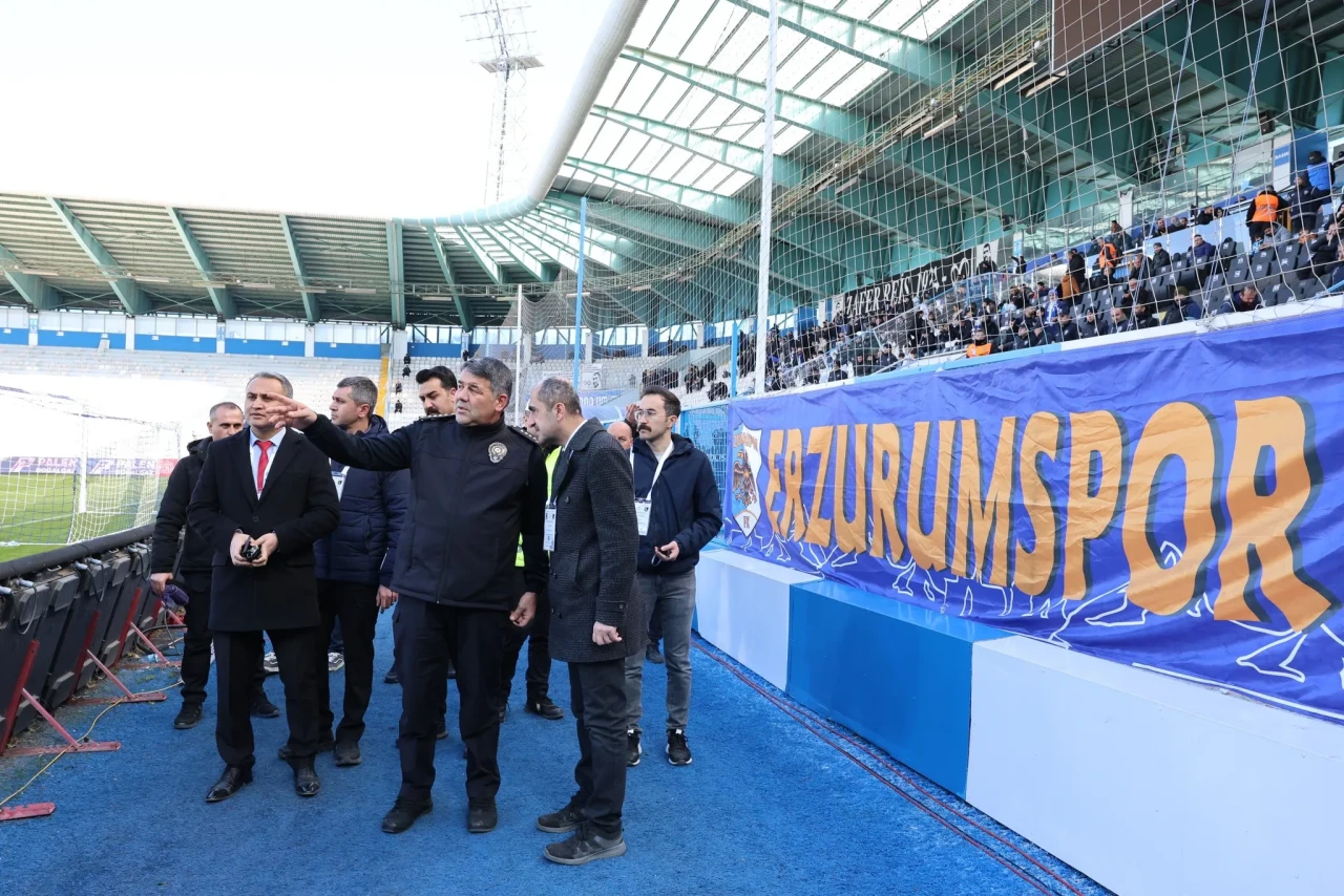 Emniyet Müdürü Karaburun, Erzurumspor maçında güvenlik önlemlerini denetledi
