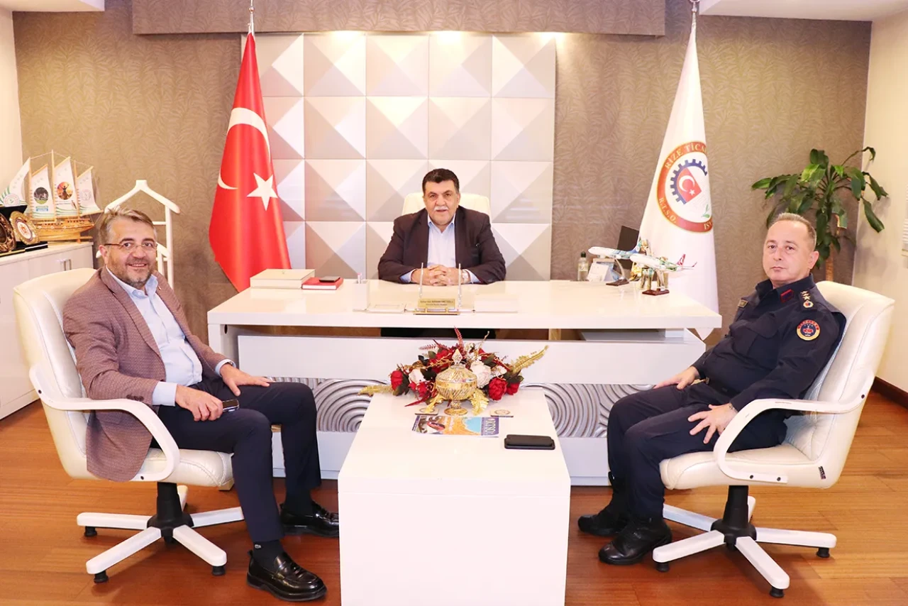 Rize Jandarma Komutanı Çelebi, Ticaret ve Sanayi Odası'nı ziyaret etti