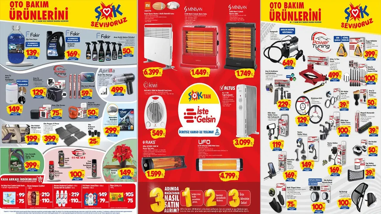 8 KASIM ŞOK KATALOĞU 2025 || ŞOK'ta Bu Cumartesi Oto Bakım Ürünleri Satışta