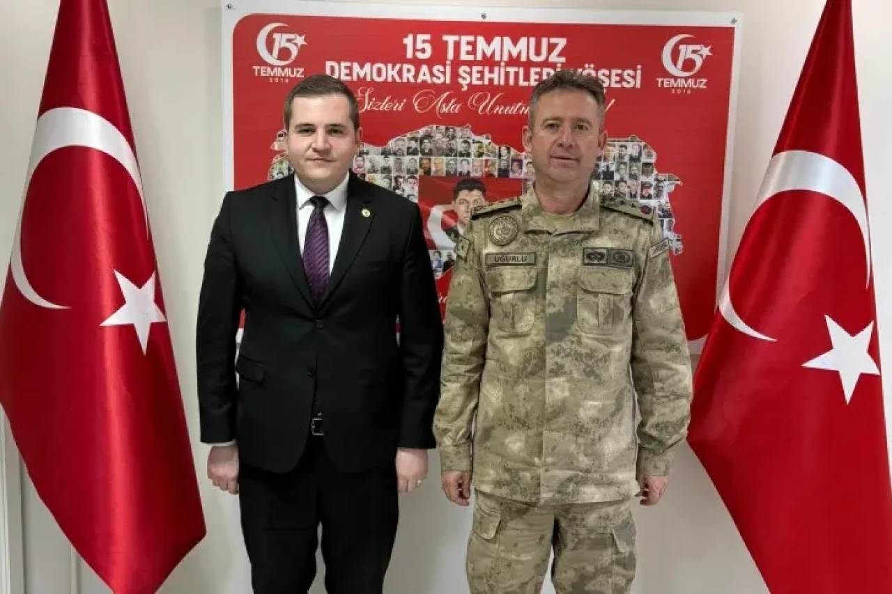 Erzurum Jandarma Komutanı Uğurlu, Kaymakam Badioğlu ile güvenlik tedbirlerini görüştü