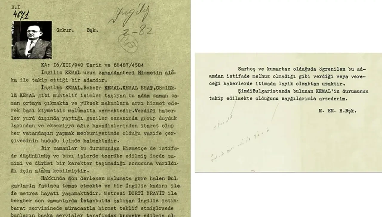 MİT, "İngiliz Kemal" hakkında 1940 tarihli olumsuz istihbarat raporunu yayımladı