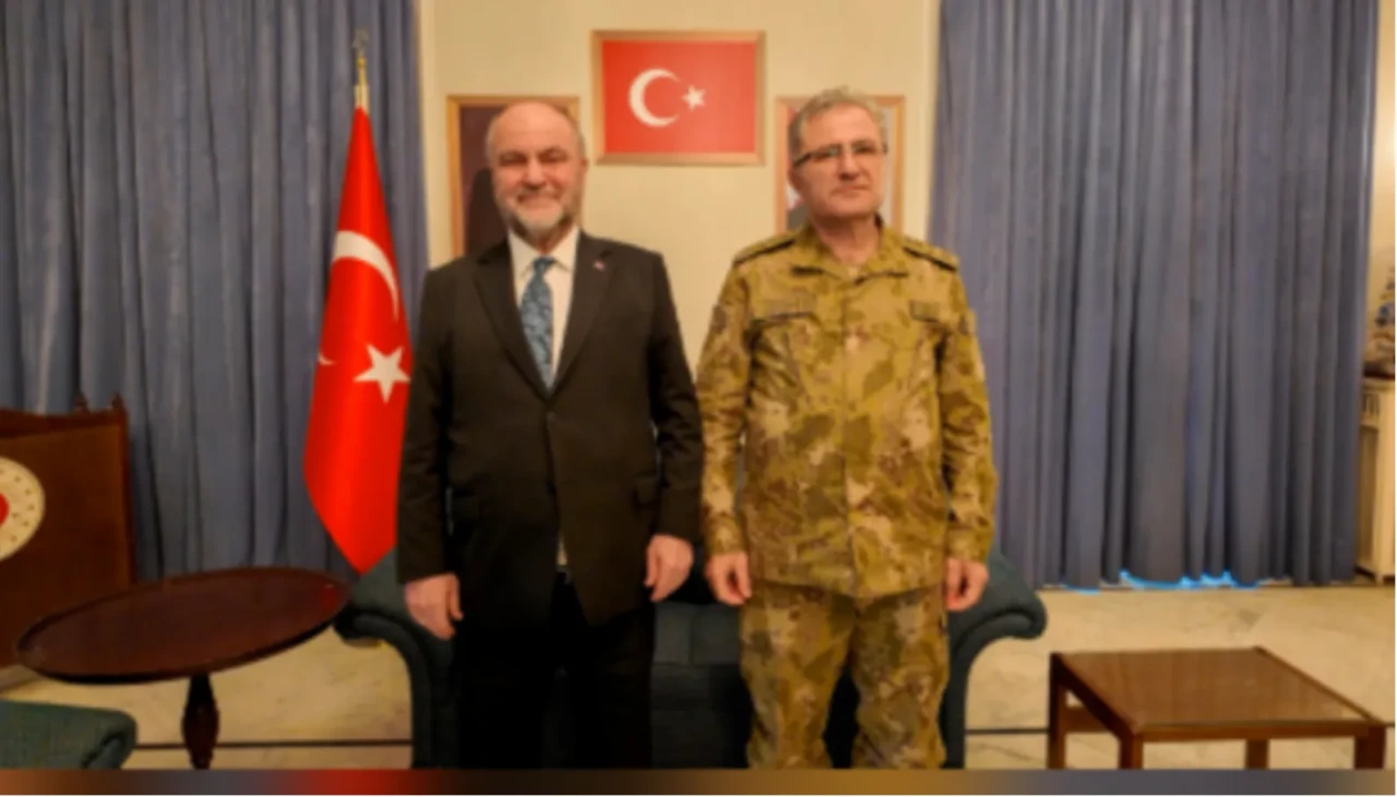 Kara Kuvvetleri Komutanı Tokel, Şam Büyükelçisi Köroğlu'nu ziyaret etti.