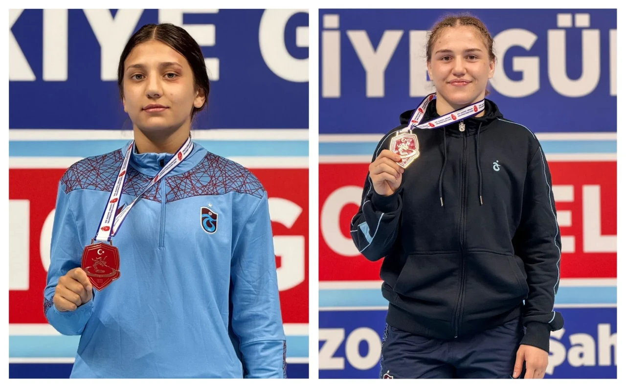 Trabzonlu Güreşçilerden Şampiyonluk: Beyza Nur Akkuş Altın, Aylin Avcı Bronz Madalya Kazandı