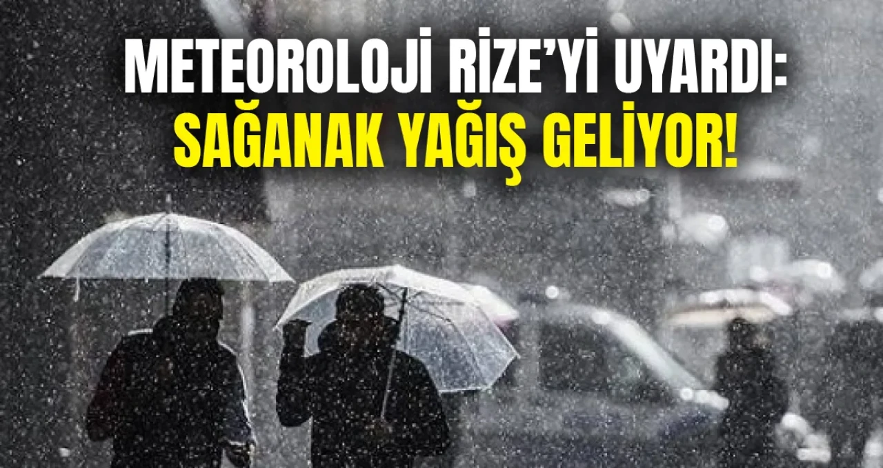 Rize’de Sağanak ve Fırtına Uyarısı: Meteoroloji Saat Verdi