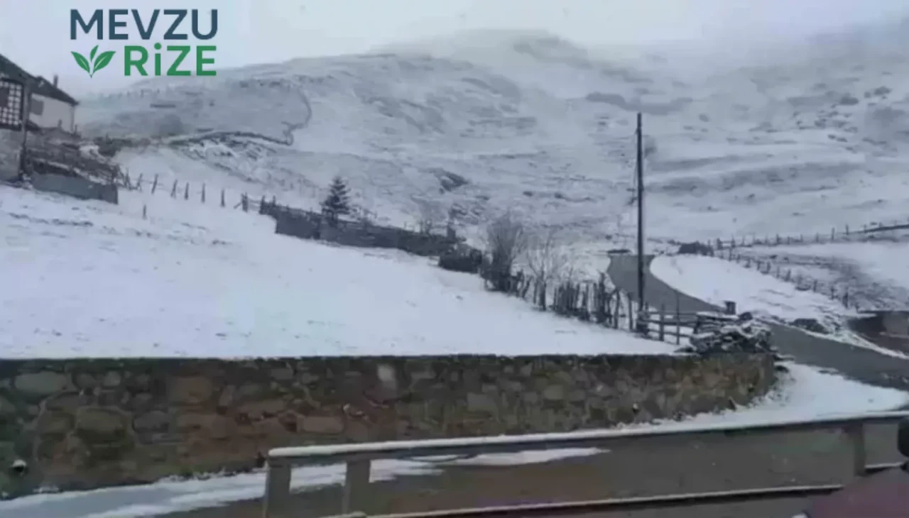 Rize’nin Yüksek Kesimlerinde Şiddetli Kar Yağışı Başladı