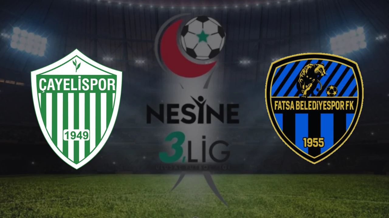 Fatsa Belediyespor – Çayelispor Maçı Başlıyor, İşte İlk 11’ler