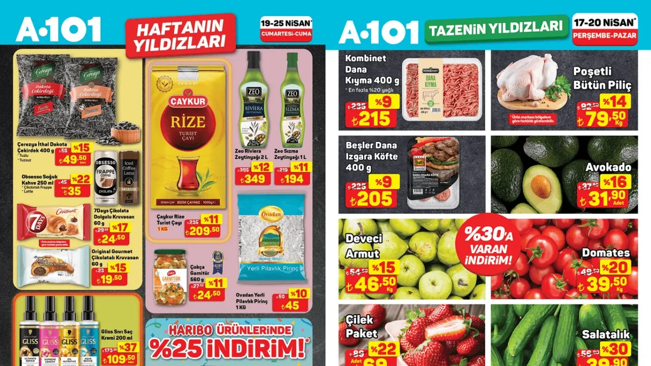 A101 20-25 Nisan Aktüel Kataloğu! Zeytinyağı Yüzde 12, Dana Kıyma Yüzde 9 İndirime Girdi!