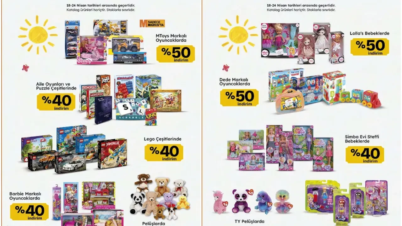 Migros, 23 Nisan’da çocuklara %50 indirim sunuyor!