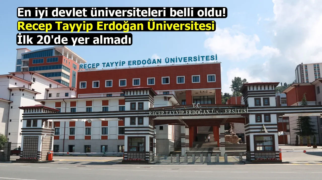 En iyi devlet üniversiteleri belli oldu! Recep Tayyip Erdoğan Üniversitesi İlk 20'de yer almadı