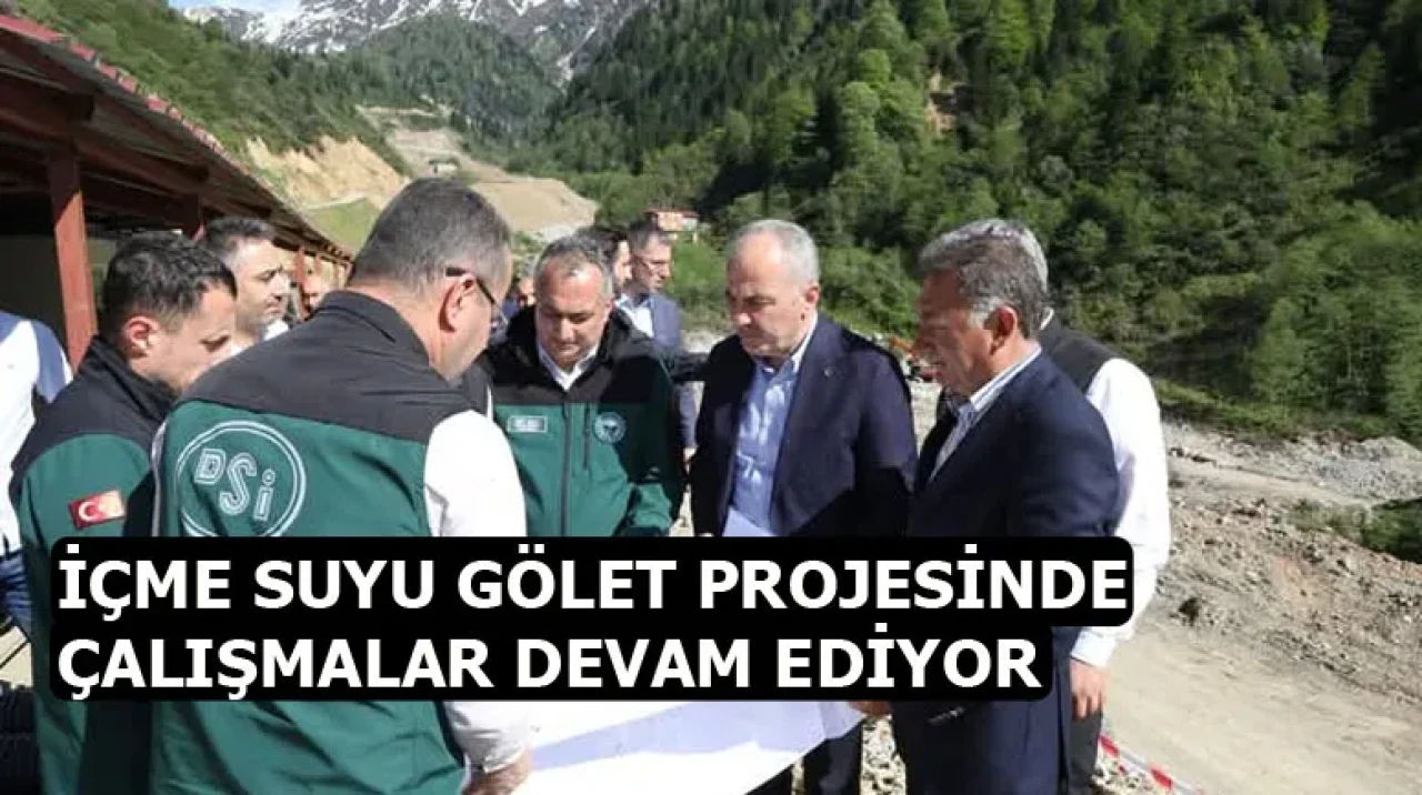 Rize'de içme suyu gölet projesi devam ediyor