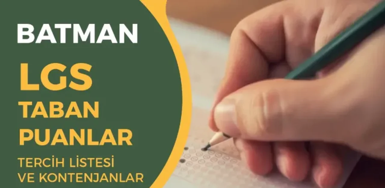 2025 Batman LGS Taban Puanları ve Yüzdelik Dilimleri Açıklandı