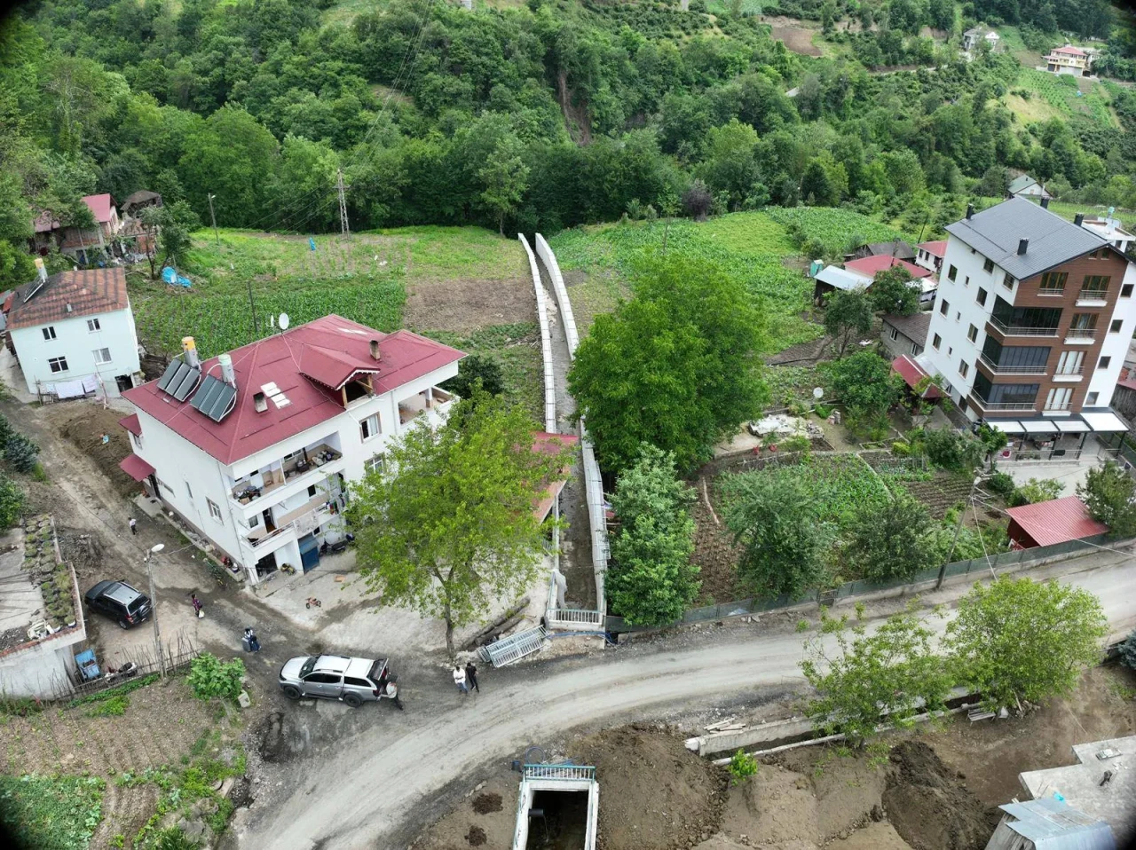 Trabzon'da Acısu'da Taşkın Kontrol Projesi'nde %65 Fiziki Gerçekleşme Sağlandı