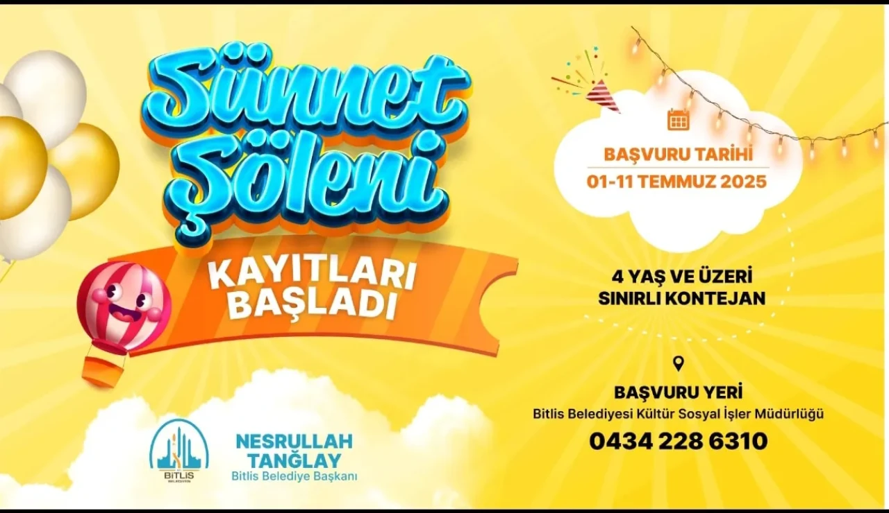 Bitlis Belediyesi’nden Geleneksel Toplu Sünnet Organizasyonu: Kayıtlar Başladı