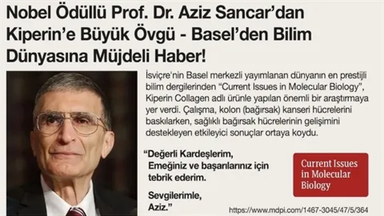 Bağırsak sağlığına yönelik araştırma, Nobel Ödüllü bilim insanından tebrik aldı!
