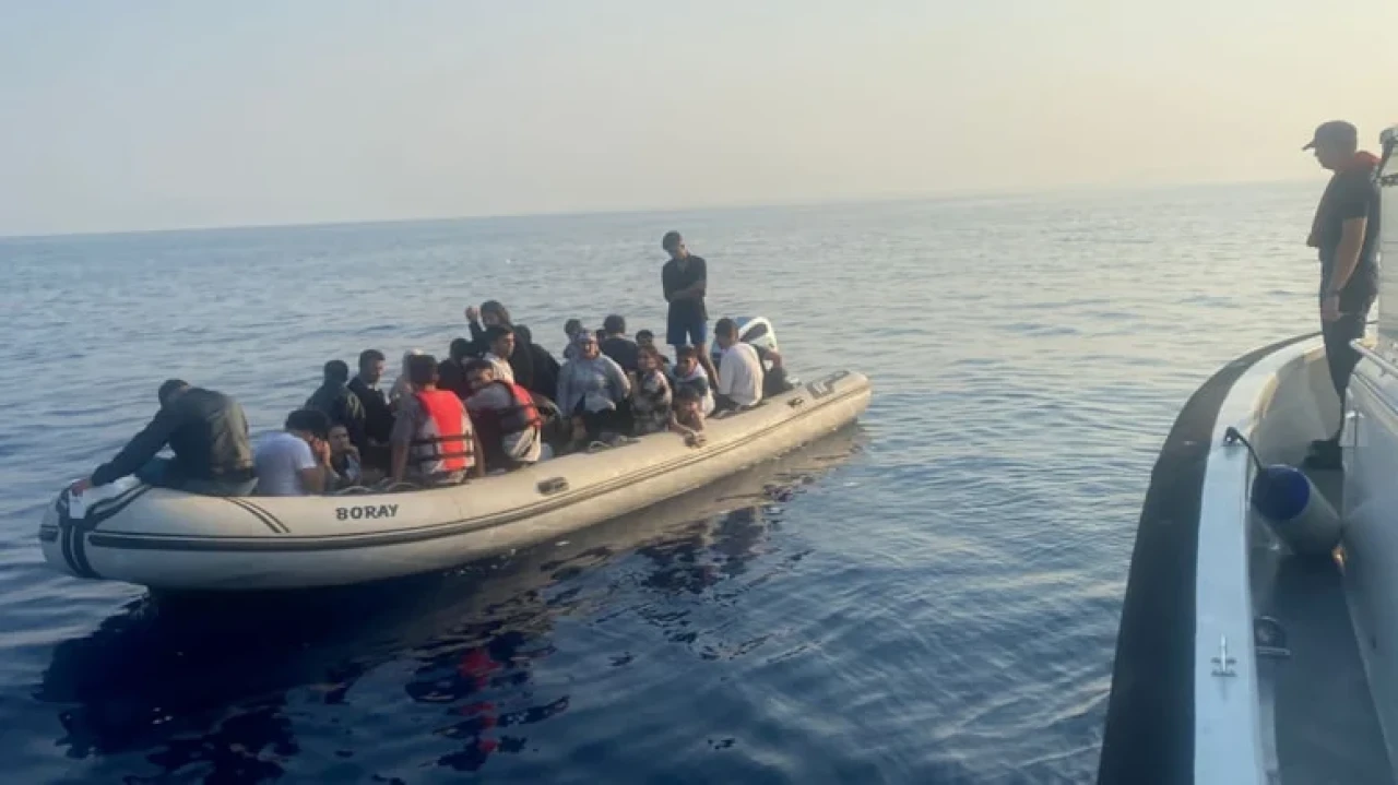 Bodrum açıklarında 72 kaçak göçmen yakalandı, işlemler için gönderildi