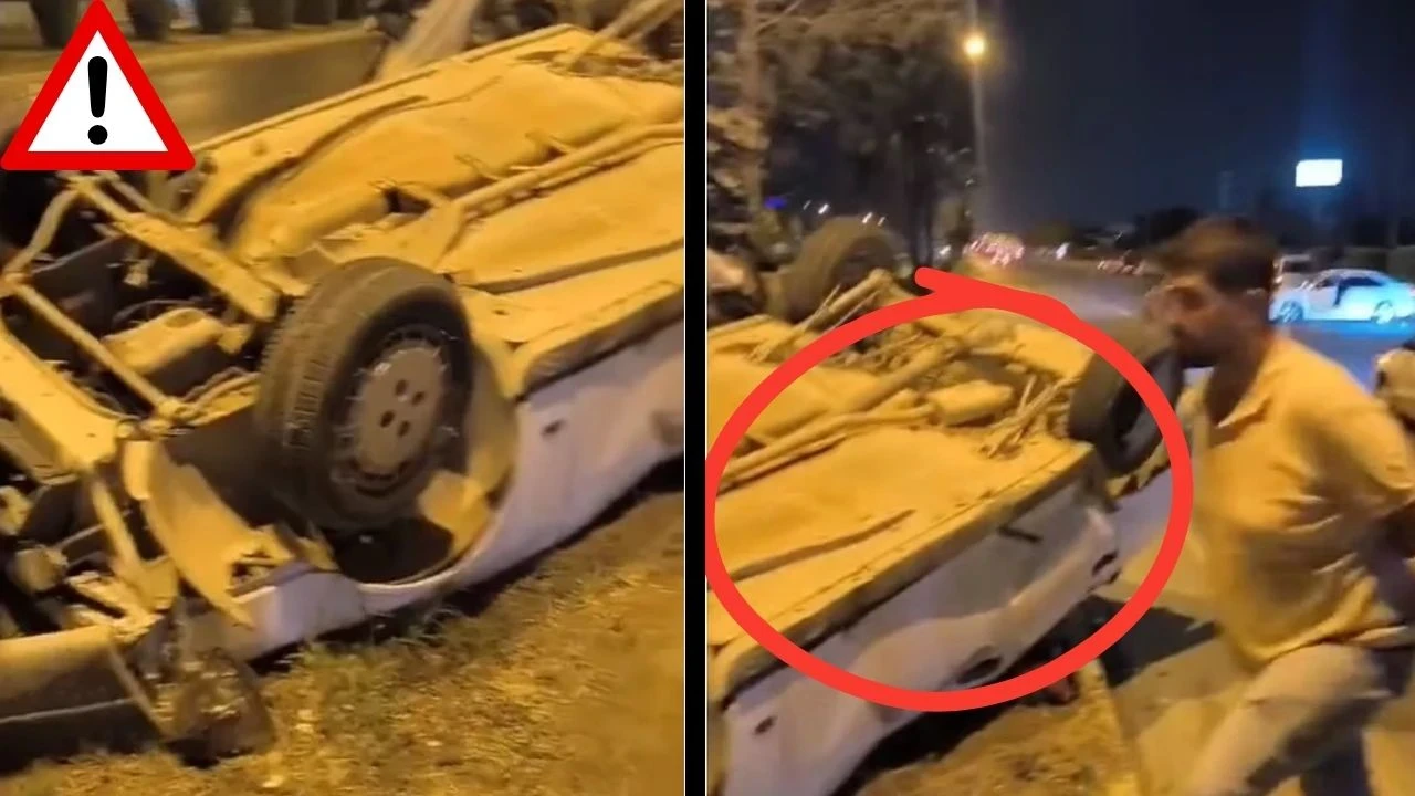 Antep Yolu'nda Takla Atan Araçta Çok Sayıda Yaralı Hastaneye Kaldırıldı