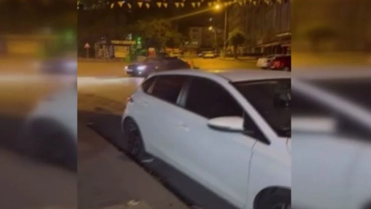 Mamak'ta BMW sürücüsü drift yaparak tehlikeli anlar yaşattı