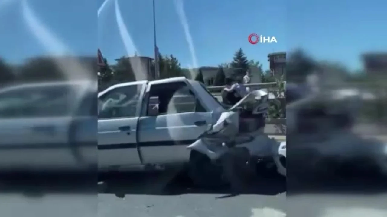 Sincan'da zincirleme trafik kazasında 6 kişi yaralandı, hastanelere kaldırıldı