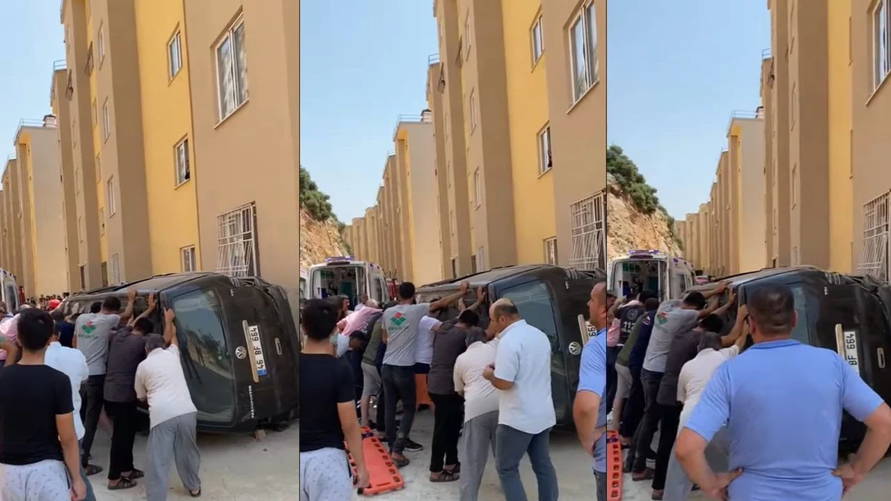 Kahramanmaraş'ta ticari araç apartmana düştü, kaza anında kimse yoktu!