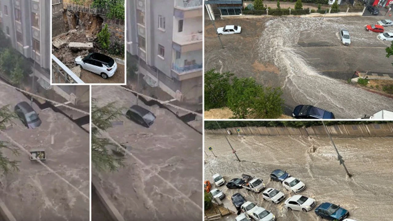 Ankara'da sel felaketi: Mahalleli seferber oldu, bir kişi yaralandı