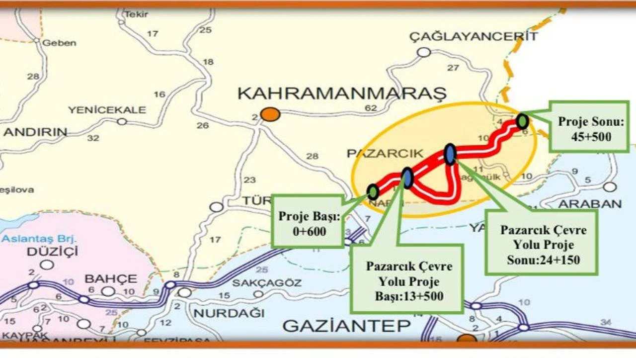 Pazarcık çevreyolu projesine 600 milyon TL bütçe ile umut dolu başlangıç