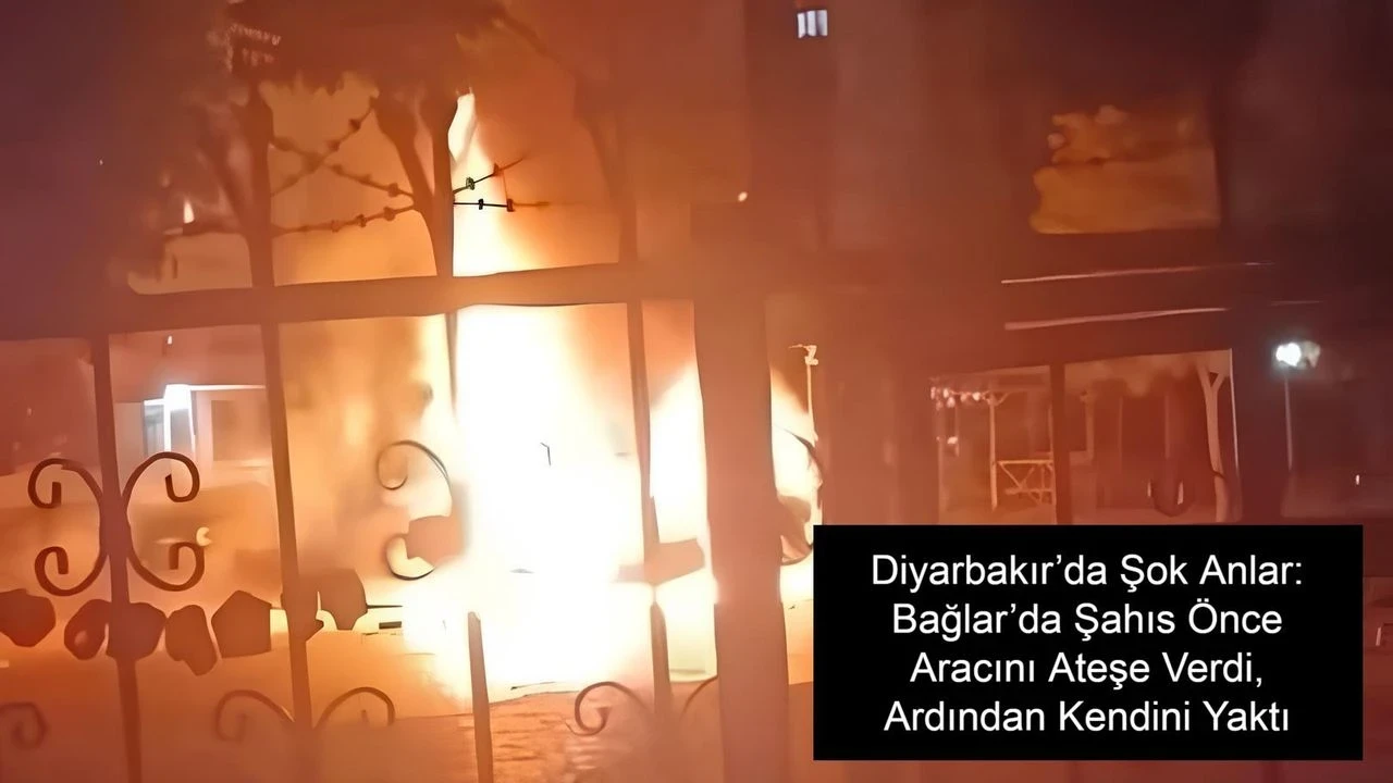Diyarbakır'da şahıs önce aracını, sonra kendini yaktı; sağlık durumu kritik!