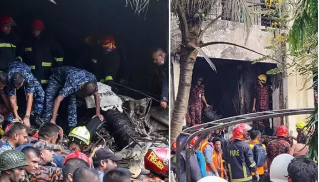 Dakka'da askeri uçak okul kampüsüne düştü: 18 ölü, çok sayıda yaralı var