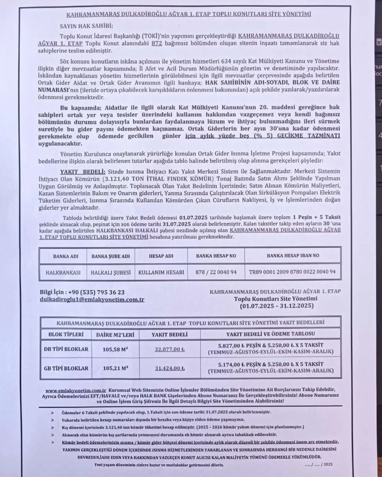Kahramanmaraş'taki TOKİ Konutları'nda 2025 yakıt bedeli 32 bin TL, vatandaşların tepkisi büyük!