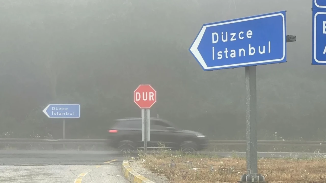 Bolu'da ani sıcaklık düşüşü: Dağ geçidinde sis ve yağmur etkili oldu