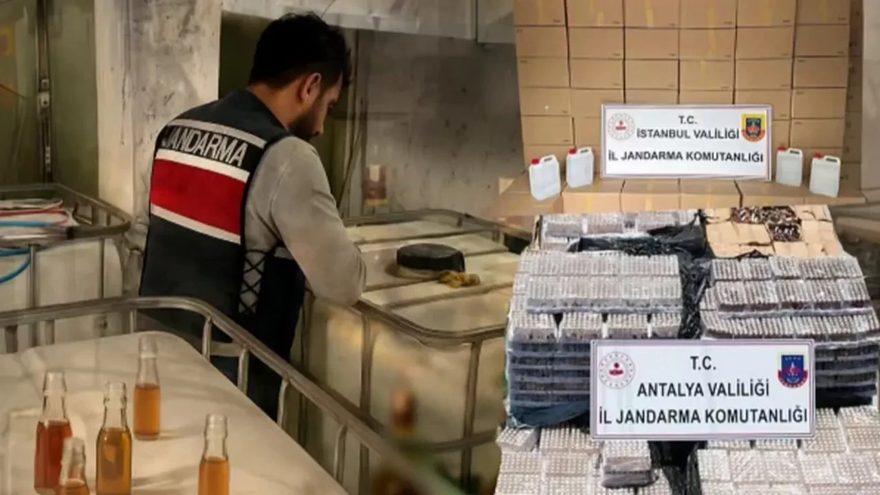 Sahte alkol operasyonu: 33 bin litre ele geçirildi, 121 şüpheli gözaltında!