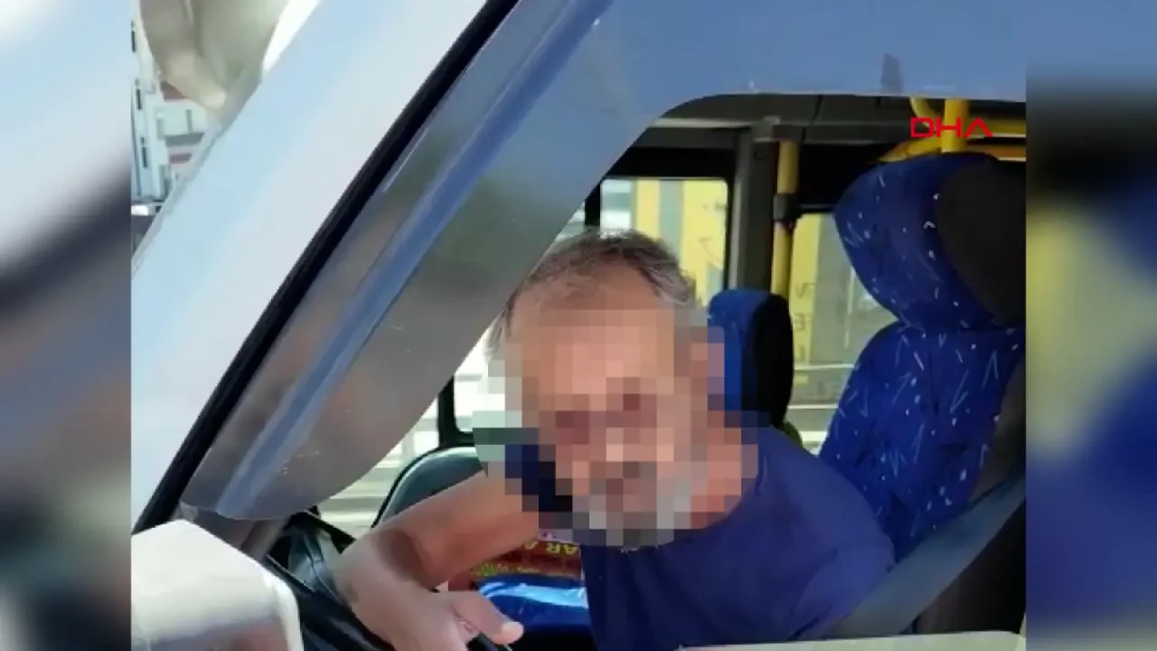 Dronla yapılan denetimde emniyet kemeri takmayan dolmuş şoförüne ceza yağdı!