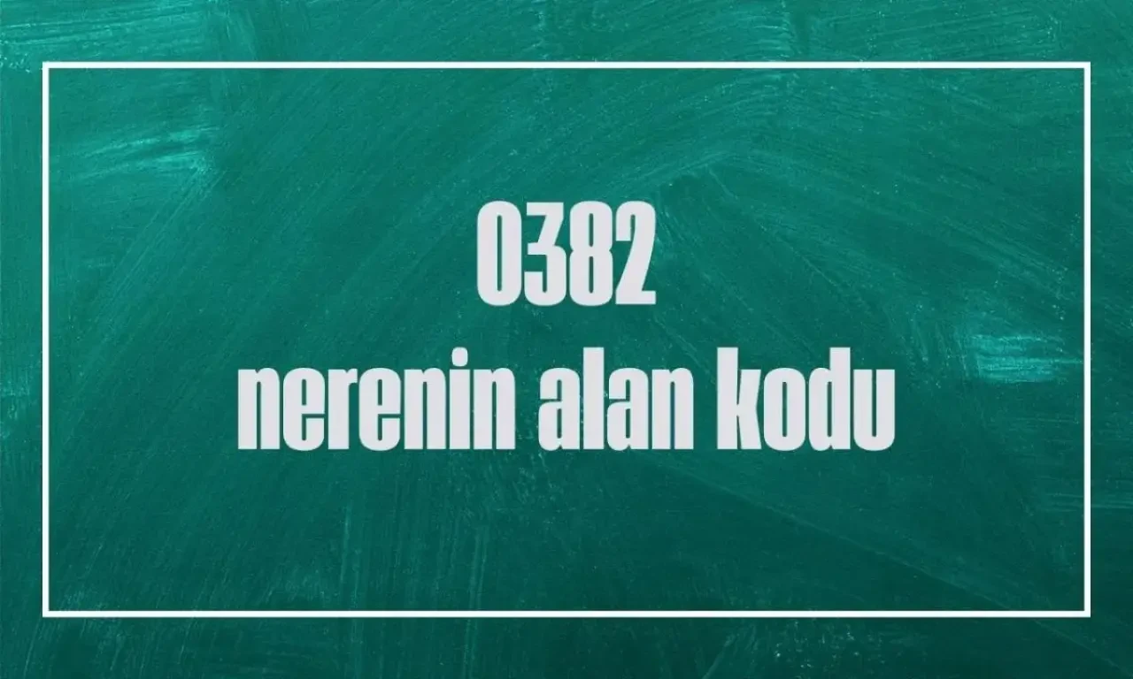0382 nerenin alan kodu? 382 hangi ilin telefon kodudur?