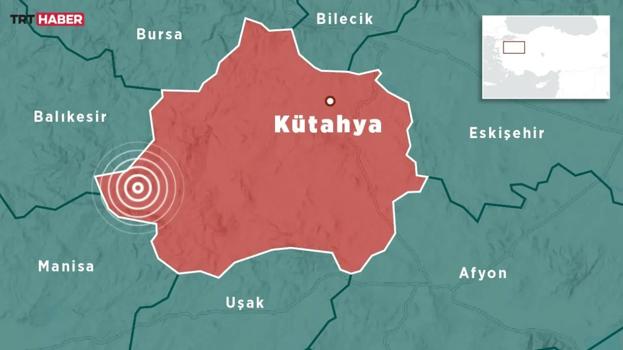 Kütahya'da 5,4 büyüklüğünde deprem