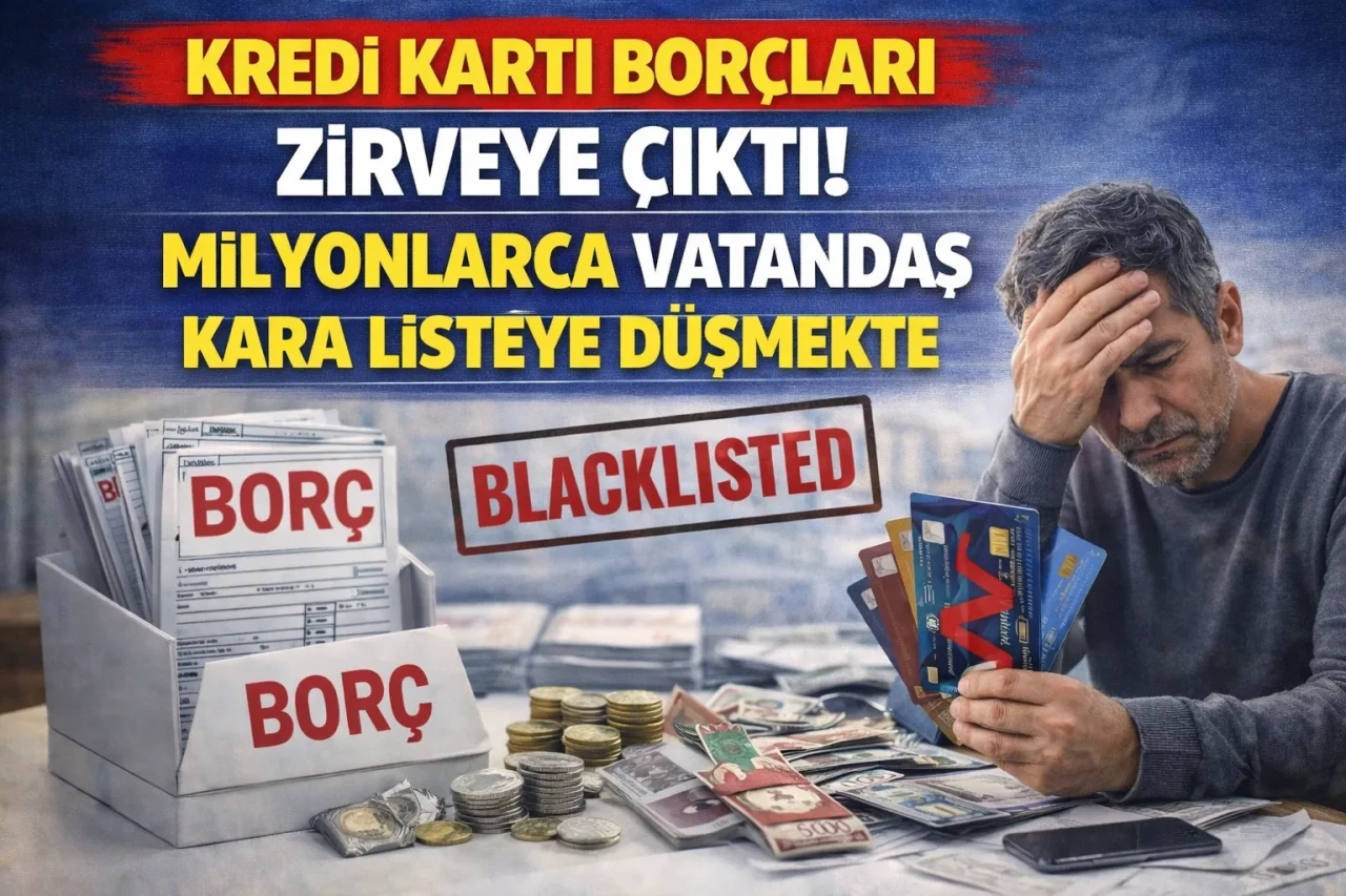 Kredi Kartı Borçları Zirveye Çıktı! Milyonlarca Vatandaş Kara Listeye Düşmekte