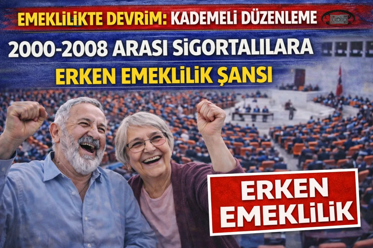 Emeklilikte Devrim: Kademeli Düzenleme Meclis'te! 2000-2008 Arası Sigortalılara Erken Emeklilik Şansı