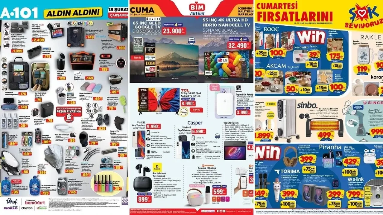 Bu Hafta Kaçırılmayacak Fırsatlar! A101 ve BİM Aktüel Ürünleri 16-20 Şubat'ta Sizleri Bekliyor!