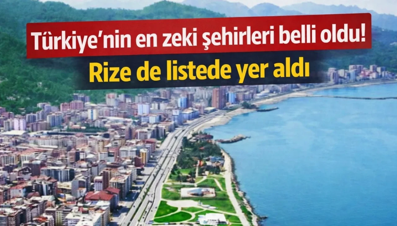 Türkiye'nin en zeki şehirleri belli oldu! Rize'de listede yer aldı