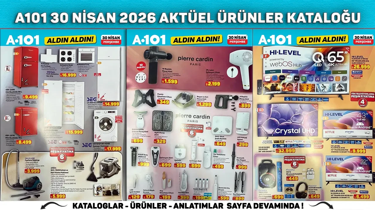 A101'den 30 Nisan 2026 için yeni indirim fırsatları! Aktüel ürünler listesi belirlendi