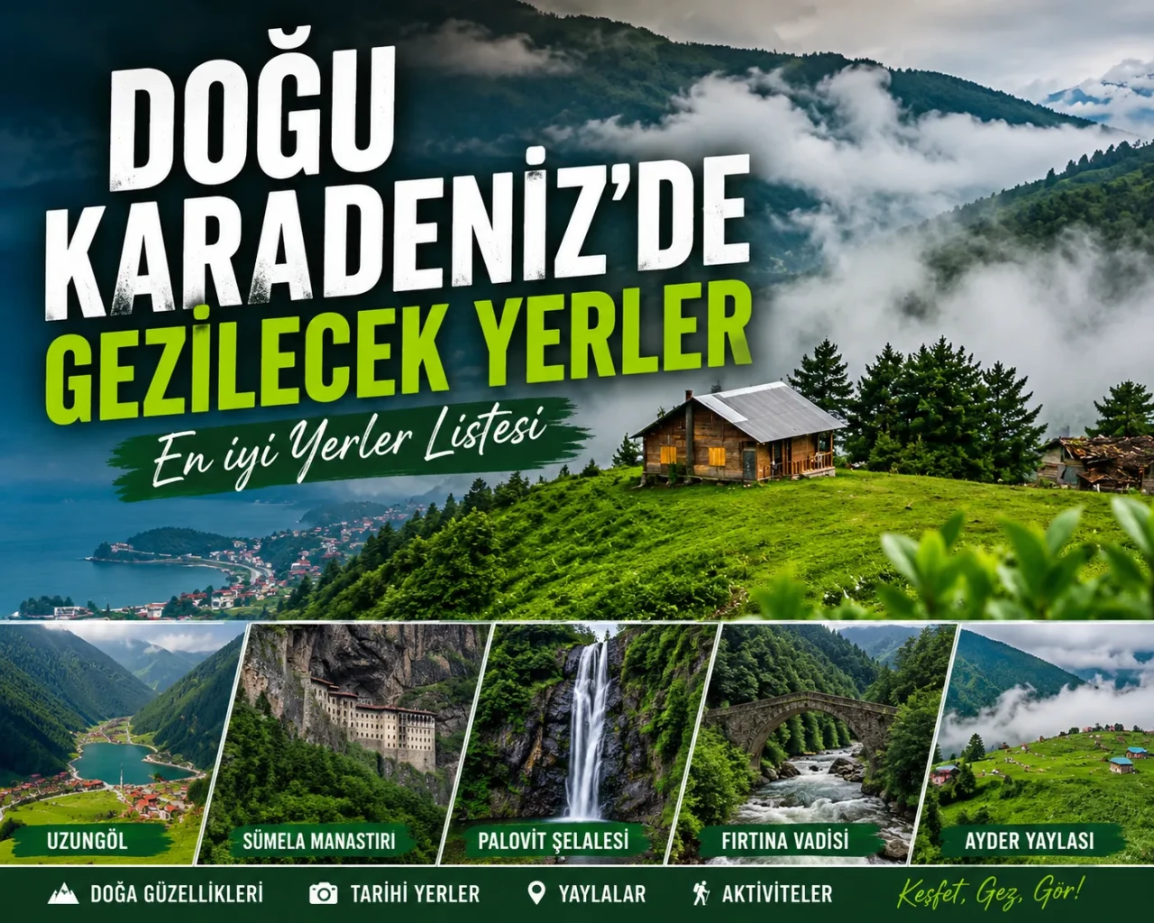 Doğu Karadeniz'de Gezilecek Yerler | En iyi Yerler Listesi