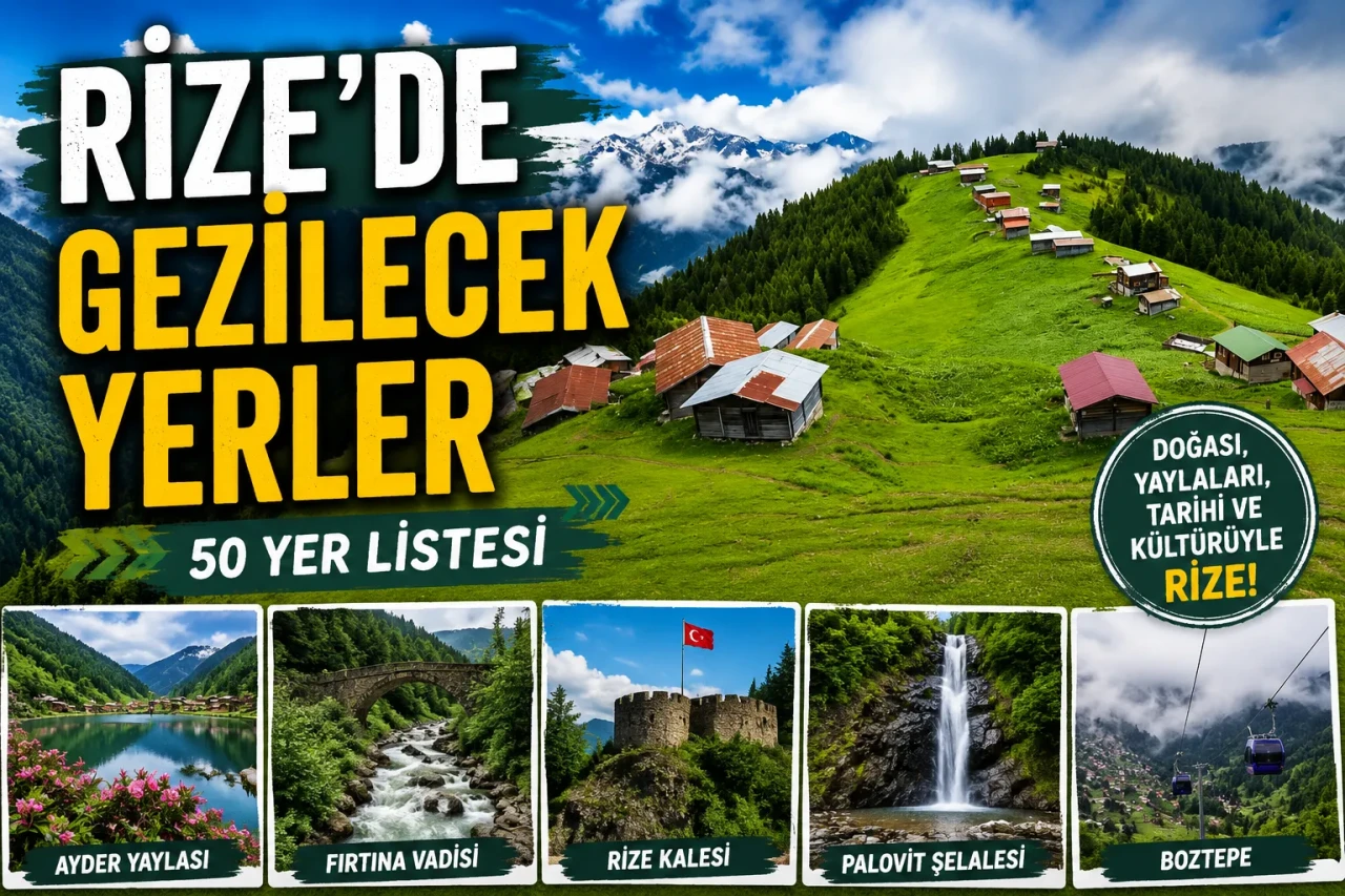 Rize'de Gezilecek Yerler | 50 Yer Listesi