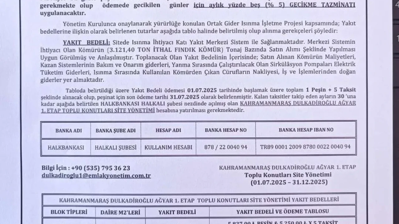 Kahramanmaraş'taki TOKİ Konutları'nda 2025 yakıt bedeli 32 bin TL, vatandaşların tepkisi büyük!