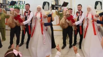 Trabzon'da Eğlenceli Takı Töreni: Gelin, Süslediği Keçiyi Damat Adayına Hediye Etti!